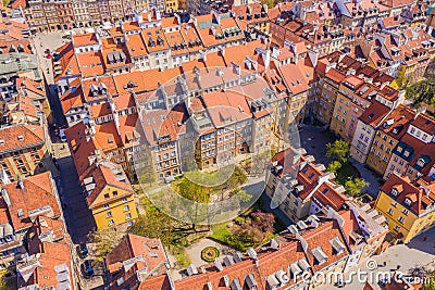 Cityscape with high angle view of architecture rooftop buildings and sky in old town Stock Photo