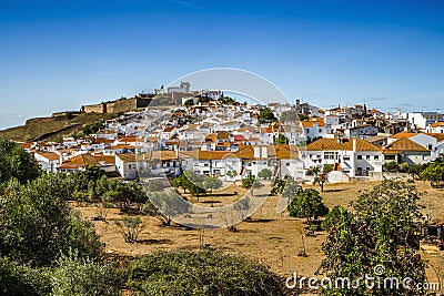 Cityscape of historic town of Estremoz, Alentejo. Portugal Stock Photo