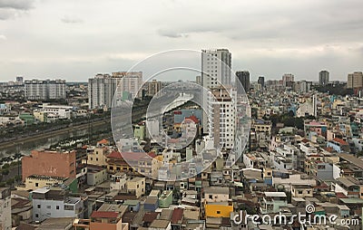 Cityscape of Ho Chi Minh city Editorial Stock Photo