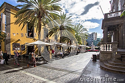 Cityscape with houses in Las Palmas, Gran Canaria, Spain Editorial Stock Photo