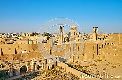 The cityscape of Kashan with Borujerdi historical house, Iran Stock Photo