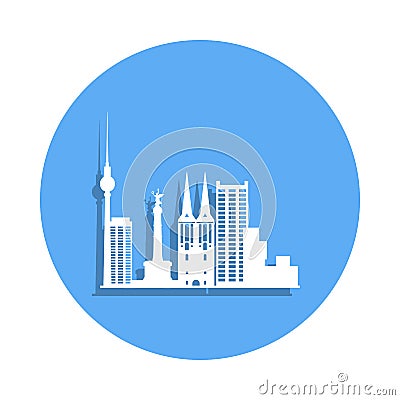 cityscape london icon in badge style. One of Cityscape collection icon can be used for UI, UX Stock Photo