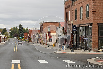 Cityscape of Main Street in rural community of Condon Oregon Editorial Stock Photo