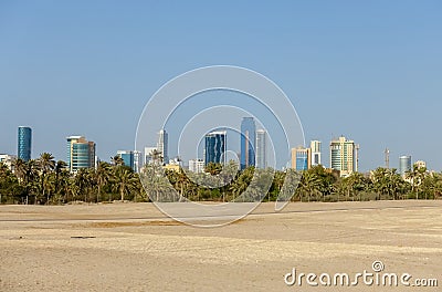 Cityscape of Manama, Kingdom of Bahrain Stock Photo