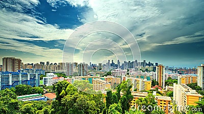 Cityscape from Mount Faber Stock Photo