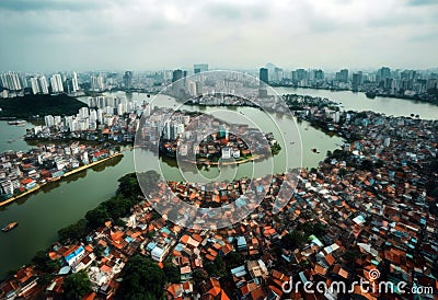 cityscape Ngoc view Hanoi nh Ba Aerial lake skyline Khanh strict Sky Travel Office City Landscape Building Architecture Blue Stock Photo