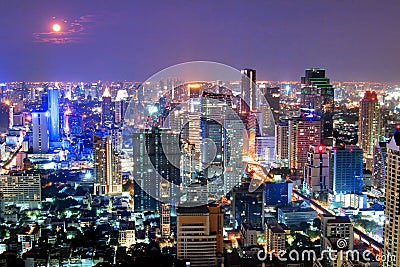 Cityscape at night Stock Photo