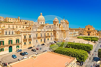 Cityscape of Noto. A small beautiful Sicilian town, Italy Stock Photo