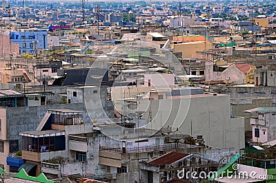 Aerial cityview of Medan, Indonesia. Stock Photo