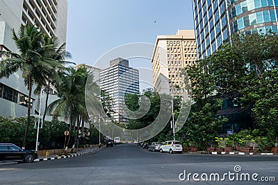 Cityscape office buildings with modern corporate architecture Editorial Stock Photo
