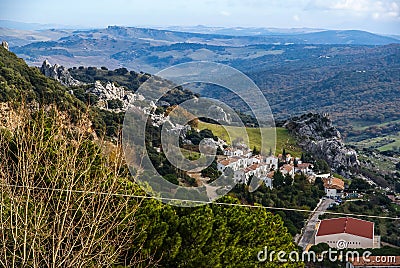 One of `Pueblos Blancos` Grazalema in Andalucia in Spain Stock Photo