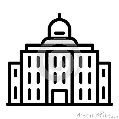 Cityscape parliament icon, outline style Vector Illustration