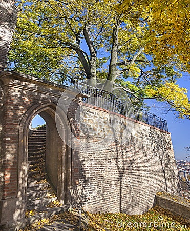 Cityscape in Prague in autumn, Czech Republic Stock Photo