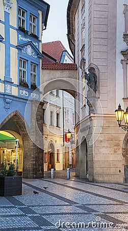 Cityscape in Prague in autumn, Czech Republic Stock Photo