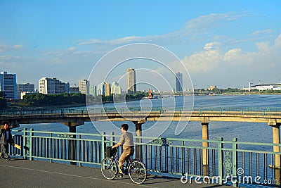 Cityscape, Pyongyang, North-Korea Editorial Stock Photo