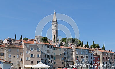 Cityscape of Rovinj, Croatia in summer Editorial Stock Photo