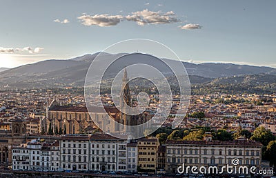 Cityscape santa croce, Florence, Firenze, Tuscany, Italy Stock Photo