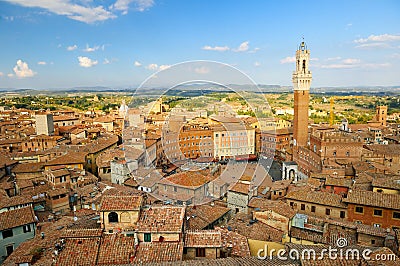 Cityscape of Siena Stock Photo