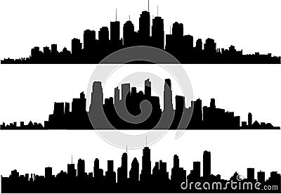 Cityscape silhouette Vector Illustration