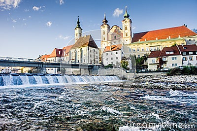 Cityscape of Steyr Stock Photo