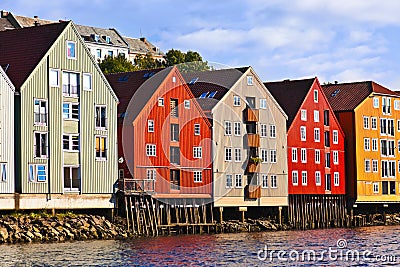 Cityscape of Trondheim, Norway Stock Photo