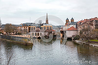 Cityscape view from the beautiful city of Metz in France Editorial Stock Photo