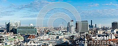 Cityscape of Wien as seen from st. Stephen cathedral roof Editorial Stock Photo