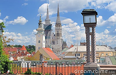 Cityscape of Zagreb Stock Photo