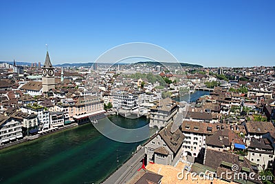 Cityscape of Zurich Switzerland Stock Photo