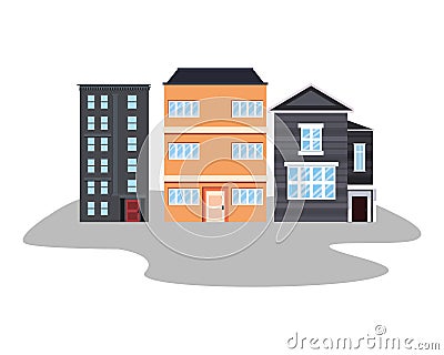 Cityspace buildings urban Vector Illustration