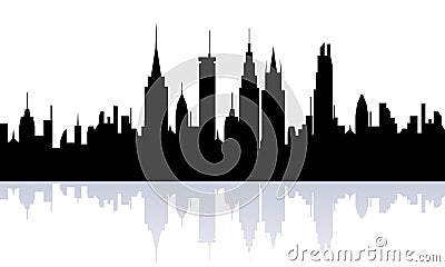 Cityview silhouette Vector Illustration