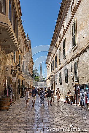 Traditional buildings in the city of Ciutadella de Menorca Editorial Stock Photo