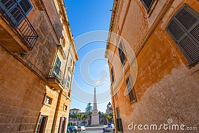 Ciutadella Menorca Placa des Born in downtown Ciudadela Stock Photo