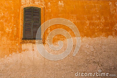 Ciutadella Menorca wooden shutter window Stock Photo