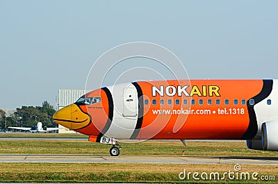 Civil aircrafts parking at Don Muang International airport Editorial Stock Photo