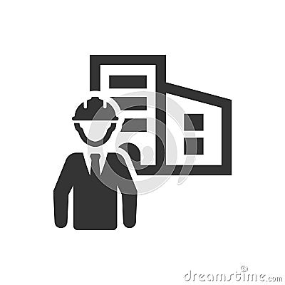 Civil engineer icon Vector Illustration