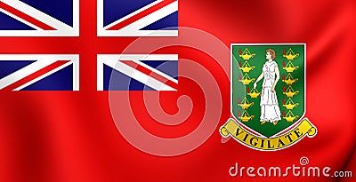 Civil Ensign of British Virgin Islands Stock Photo