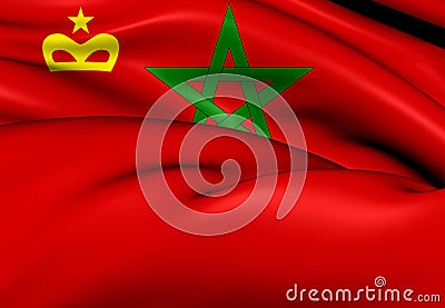 Civil Ensign of the Morocco Stock Photo