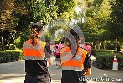 Civil protection agents, Spain Editorial Stock Photo