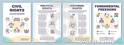 Civil rights brochure template Vector Illustration