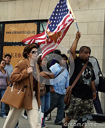 Immigration reform demonstration Editorial Stock Photo