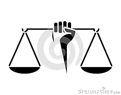Civil rights icon, vector illustration Vector Illustration