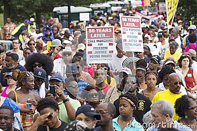 Civil Rights marchers Editorial Stock Photo