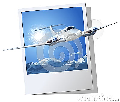 Civil utility airplane Vector Illustration