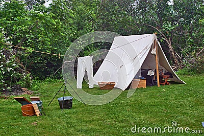 Civil War Camp Site Reenactment Editorial Stock Photo