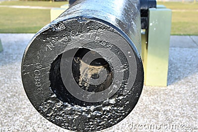 Civil war era cannon near Charleston South Carolina Editorial Stock Photo