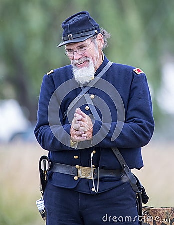 American Civil War Reenactor Editorial Stock Photo