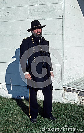 Civil War reenactor portraying General Grant. Editorial Stock Photo