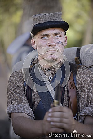 Civil War reenactor Editorial Stock Photo