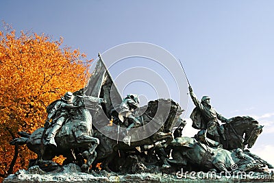 Civil War Statue Stock Photo